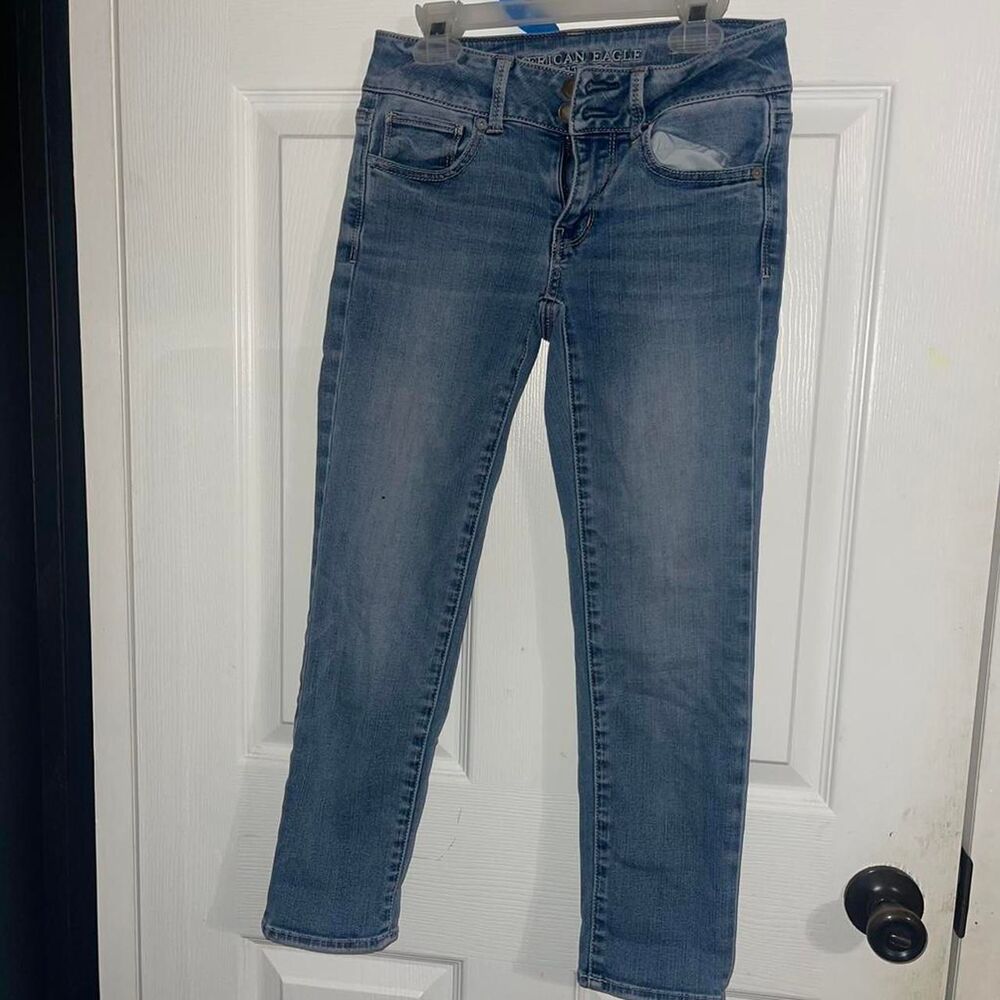 American Eagle Women's Blue Capri Jeans Size 00